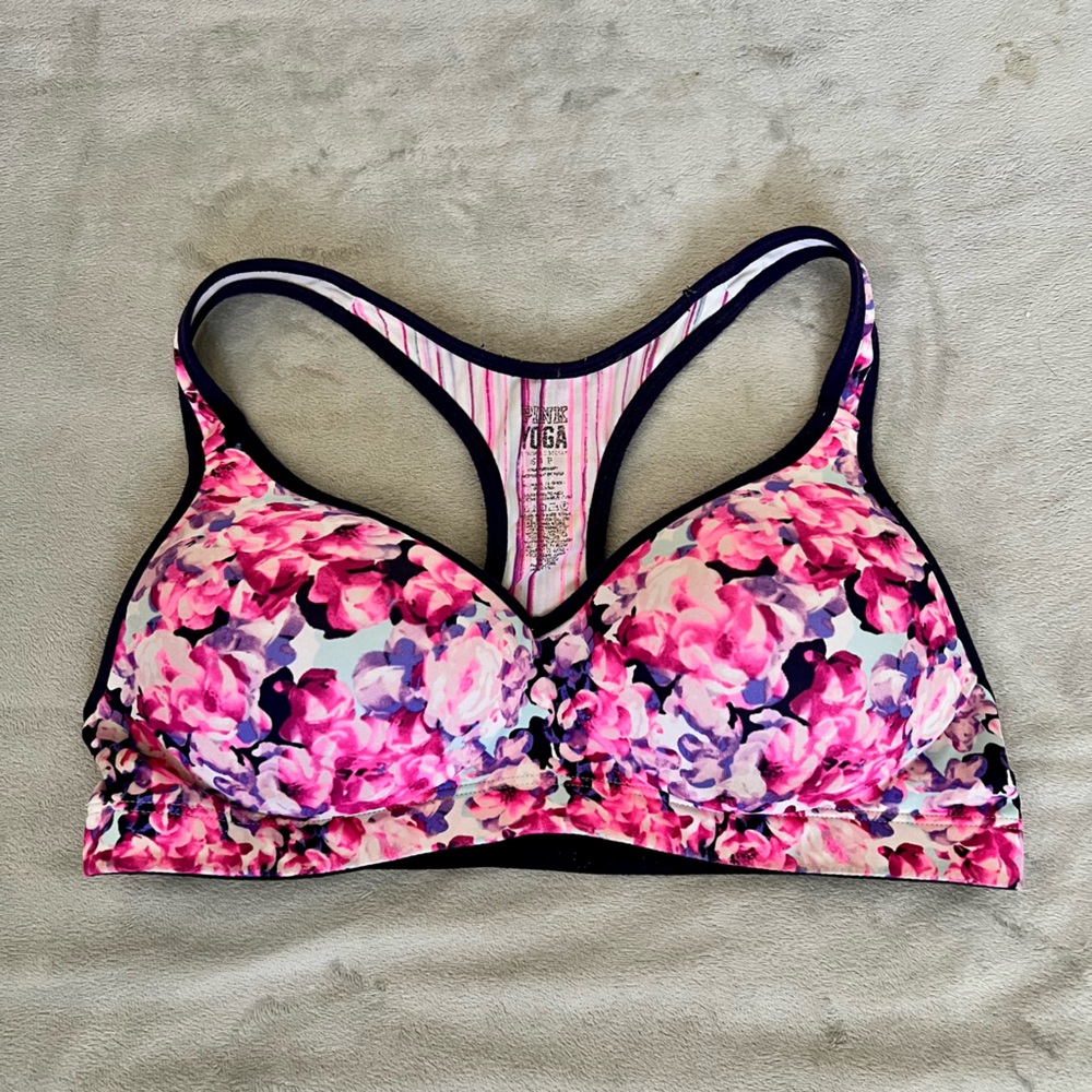PINK Victoria's Secret Floral Sports Bra